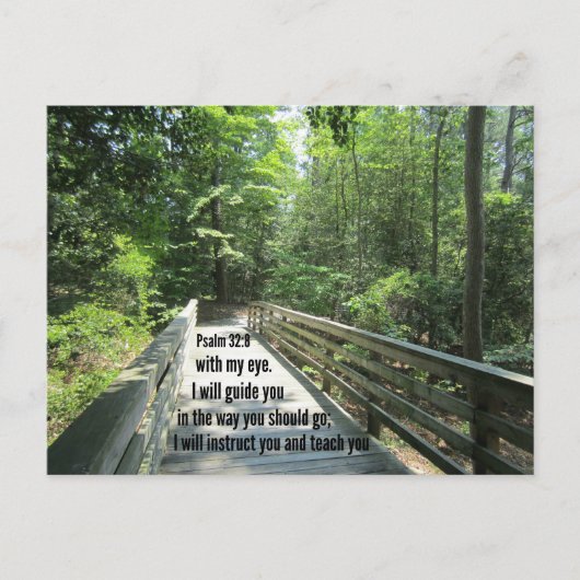 Psalm 32:8 Ik zal je instrueren en je leren... Briefkaart (Voorkant)