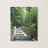 Psalm 32:8 Ik zal je instrueren en je leren... Legpuzzel (Verticaal)