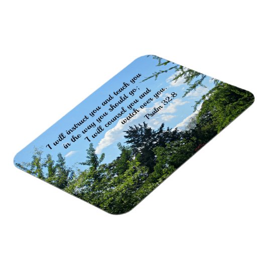 Psalm 32:8 Ik zal je instrueren en je leren Magneet (Linkerzijde)