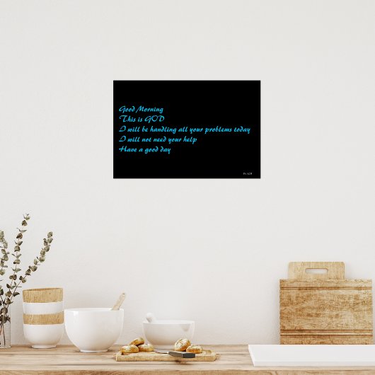 Psalm 32:8 poster (Keuken)