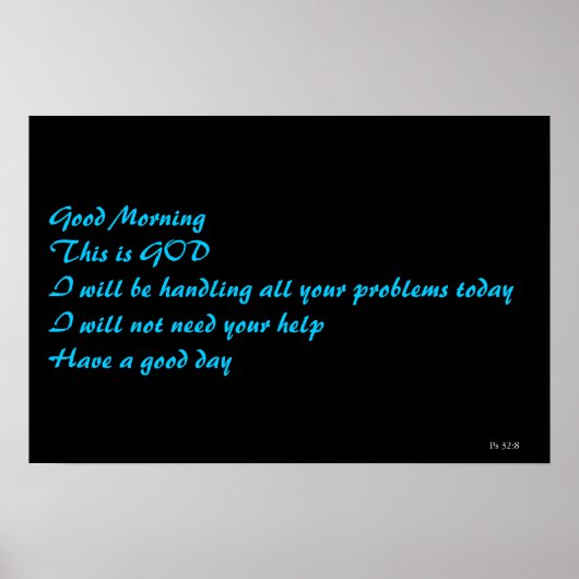 Psalm 32:8 poster (Voorkant)