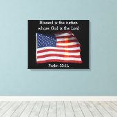 Psalm 33:12 Canvas (Insitu (Houten vloer))