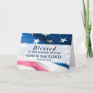 Psalm 33:12 Gezegend is de Natie NL Vlag  Kaart