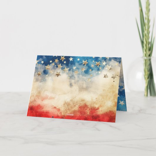 Psalm 33:12 Gezegend is de natie USA-vlag Bijbel Kaart (Achterkant)