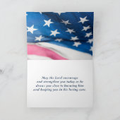 Psalm 33:12 Gezegend is de natie USA Vlag  Kaart (Binnen)