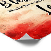 Psalm 33:12 Gezegend is de Nation USA Vlag Bijbel Poster (Hoek)