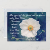 Psalm 33:18 Hoop in Zijn onfaalbare liefde, Schrif Briefkaart (Voorkant / Achterkant)