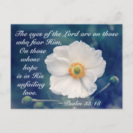 Psalm 33:18 Hoop in Zijn onfaalbare liefde, Schrif Briefkaart