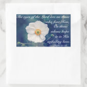 Psalm 33:18 Hoop in Zijn onfaalbare liefde, Schrif Rechthoekige Sticker (Tas)