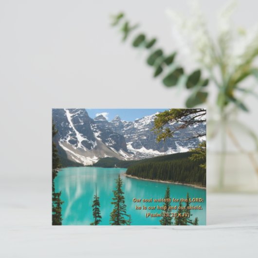 Psalm 33:20 Briefkaart (Staand voorkant)