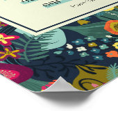 Psalm 33:20 Hij is onze hulp Abstract Floral Poster (Hoek)