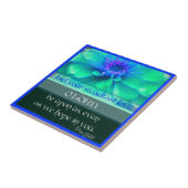 Psalm 33:22 met Zinnia Flower Tegeltje (Zijkant)