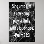 Psalm 33:3 poster (Voorkant)