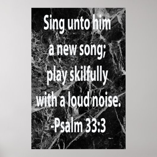 Psalm 33:3 poster (Voorkant)