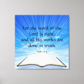 Psalm 33:4 canvas afdruk (Voorkant)