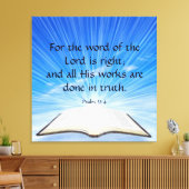 Psalm 33:4 canvas afdruk (Insitu (Woonkamer))