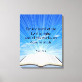 Psalm 33:4 canvas afdruk (Voorkant)