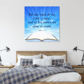 Psalm 33:4 canvas afdruk (Insitu (Slaapkamer))