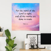 Psalm 33:4 poster (Thuiskantoor)