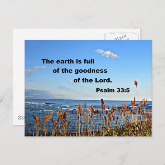 Psalm 33:5 briefkaart (Voorkant / Achterkant)