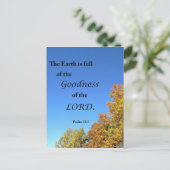 Psalm 33:5 De aarde is vol van de goedheid van... Briefkaart (Staand voorkant)