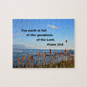 Psalm 33:5 De aarde is vol van de goedheid van Legpuzzel
