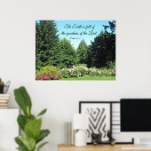 Psalm 33:5 De aarde is vol van de goedheid van... Poster (Thuiskantoor)