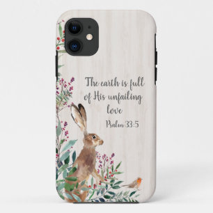 Psalm 33:5 Konijn, Christelijke religie in de olie Case-Mate iPhone Case
