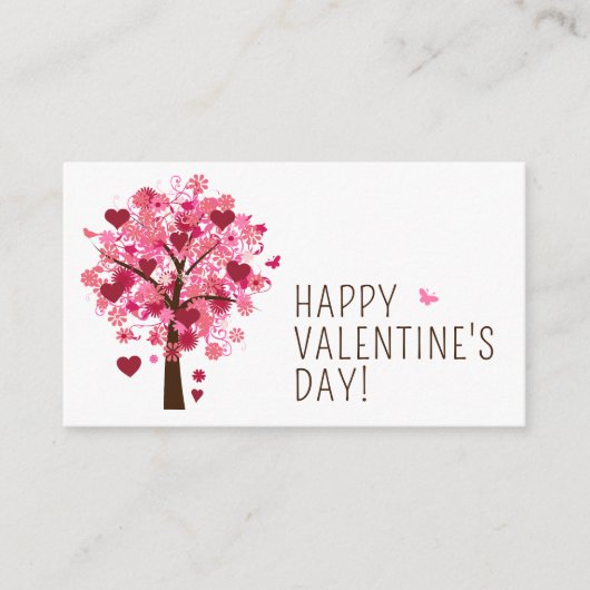 Psalm 33:5-Valentijn Heart Tree Enclosure Card Informatiekaartje (Voorkant)