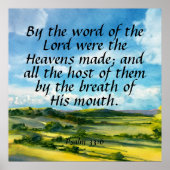 Psalm 33:6 poster (Voorkant)