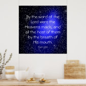 Psalm 33:6 poster (Keuken)