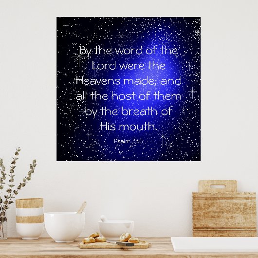 Psalm 33:6 poster (Keuken)
