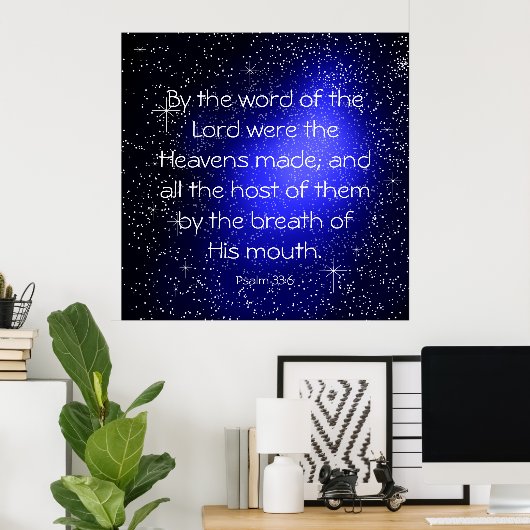 Psalm 33:6 poster (Thuiskantoor)