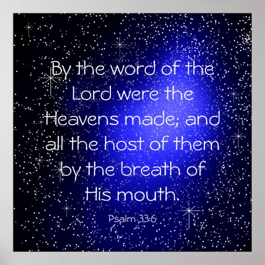 Psalm 33:6 poster (Voorkant)