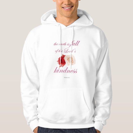 Psalm 33: "De aarde is vol van de goedheid des Her Hoodie (Voorkant)