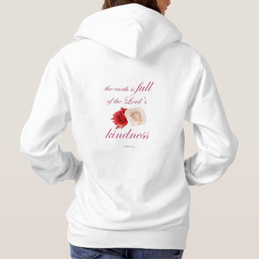Psalm 33: "De aarde is vol van de goedheid des Her Hoodie (Achterkant)
