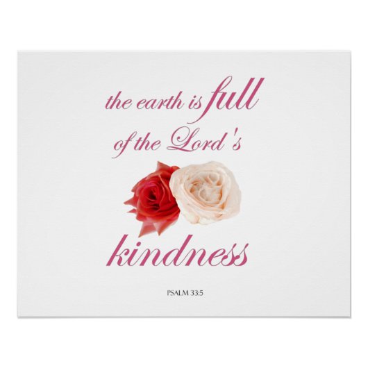 Psalm 33: "De aarde is vol van de goedheid des Her Perfect Poster (Voorkant)