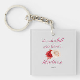 Psalm 33: "De aarde is vol van de goedheid des Her Sleutelhanger