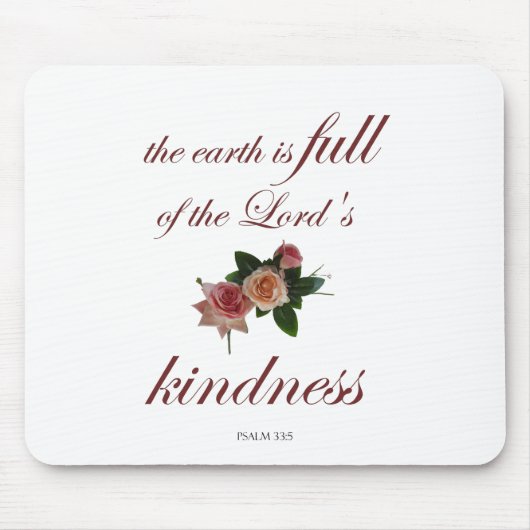 Psalm-33, De Aarde is vol van de Kindness van de H Muismat (Voorkant)