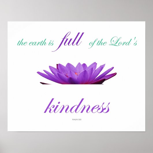 Psalm-33, De Aarde is vol van de Kindness van de H Poster (Voorkant)