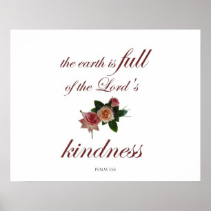 Psalm-33, De Aarde is vol van de Kindness van de H Poster