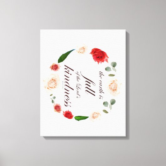 Psalm 33, Full Kindness, Botanic Canvas Afdruk (Voorkant)