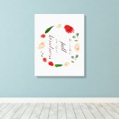 Psalm 33, Full Kindness, Botanic Canvas Afdruk (Insitu (Houten vloer))