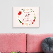 Psalm 33, Full Kindness, Botanic Canvas Afdruk (Insitu (Woonkamer))