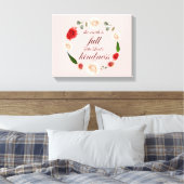 Psalm 33, Full Kindness, Botanic Canvas Afdruk (Insitu (Slaapkamer))