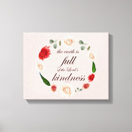 Psalm 33, Full Kindness, Botanic Canvas Afdruk (Voorkant)