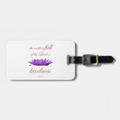 psalm 33 paarse lotus vriendelijkheid bagagelabel (Voorkant horizontaal)