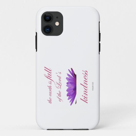 Psalm 33 paarse lotusvriendelijkheid Case-Mate iPhone case (Achterkant)