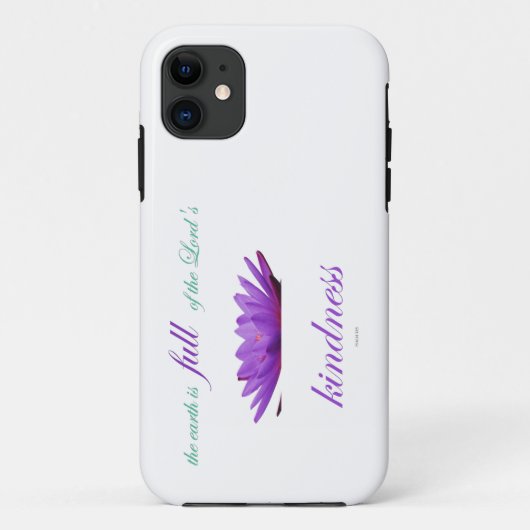 Psalm 33 paarse lotusvriendelijkheid Case-Mate iPhone case (Achterkant)