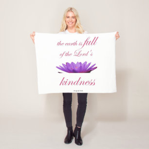 Psalm 33 paarse lotusvriendelijkheid fleece deken